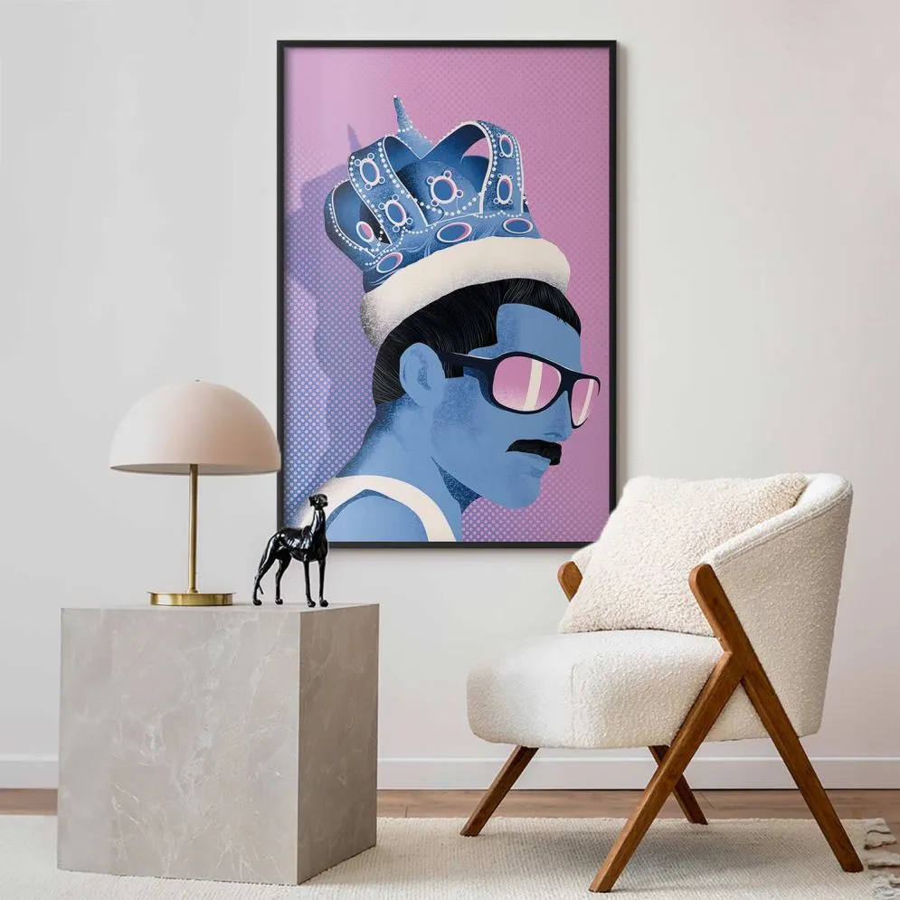 Plakat Freddie 21x30 cm z ramą czarną bez marginesu | MIRAT.