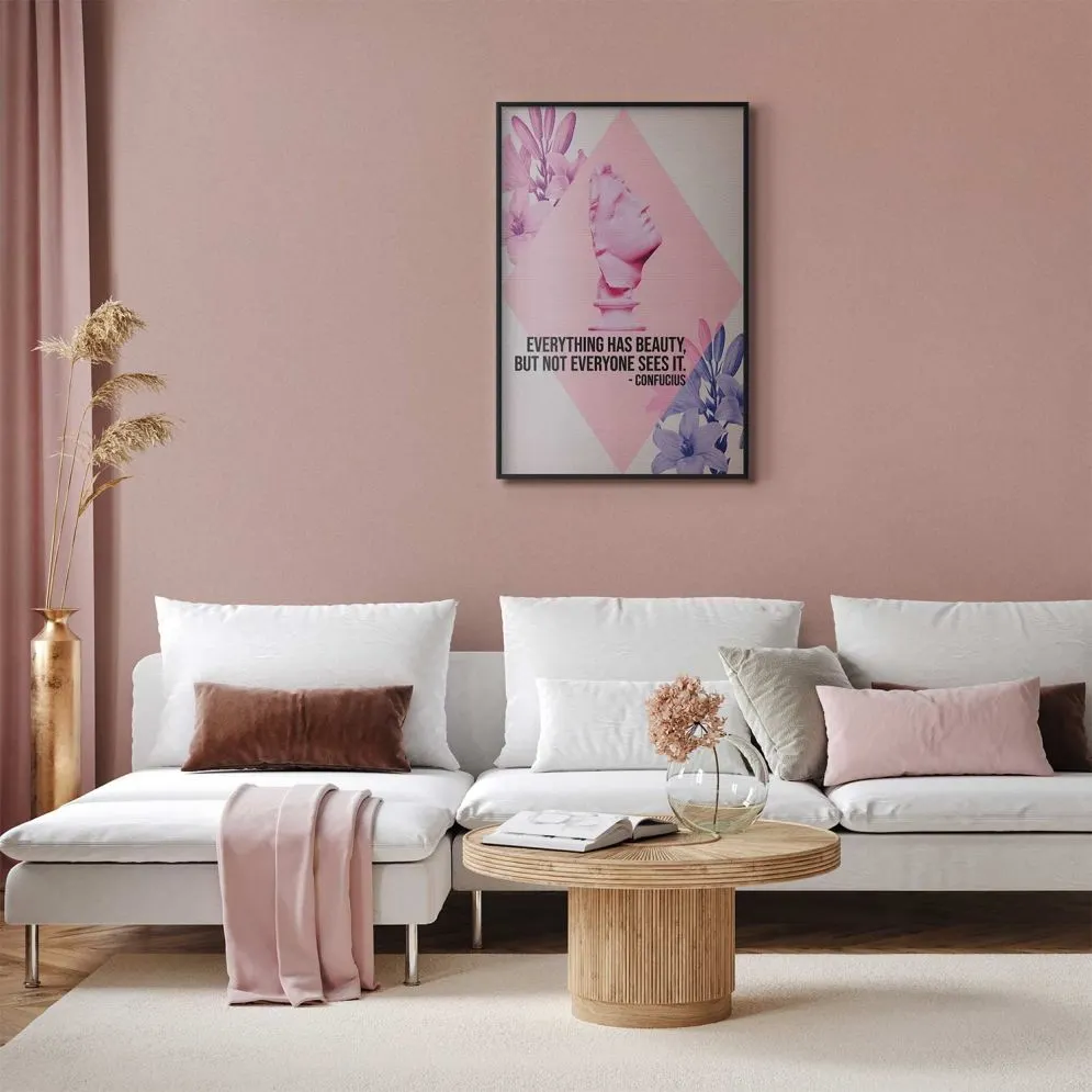 Plakat Konfucjusz o Pięknie 29,7x42 cm z ramą czarną bez marginesu | MIRAT.
