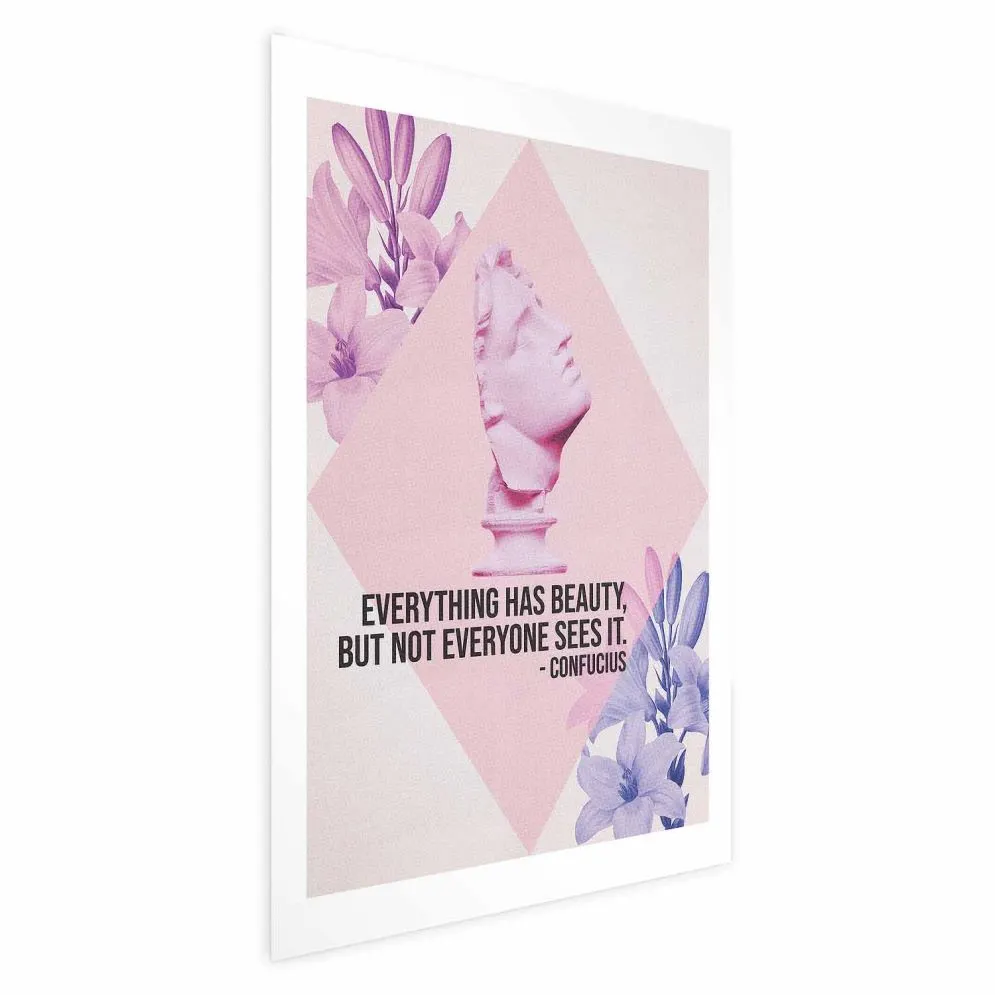 Plakat Konfucjusz o Pięknie 21x30 cm bez ramy z marginesem | MIRAT.