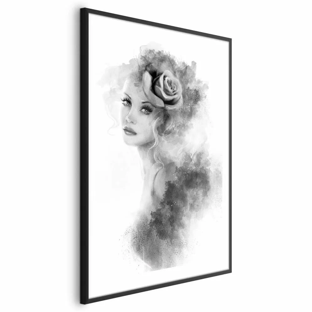 Plakat Artgeist Akwarelowy portret 21 x 30 cm 1 szt z ramą czarną i marginesem | MIRAT. kolekcja h-B-0107-ao-a
