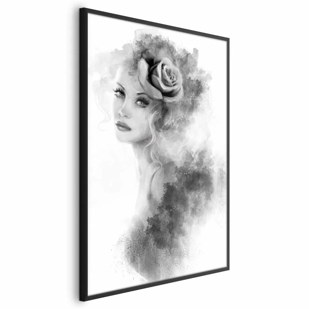 Plakat Artgeist Akwarelowy portret 40 x 60 cm 1 szt z ramą czarną bez marginesu | MIRAT.  kolekcja h-B-0107-ao-a