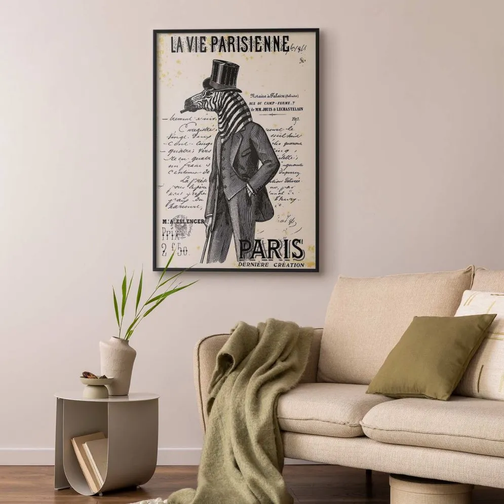 Plakat La Vie Parisienne 21x30 cm z ramą czarną bez marginesu | MIRAT.