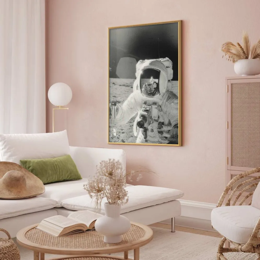 Plakat Zawód kosmonauta 29,7x42 cm z ramą złotą bez marginesu | MIRAT.