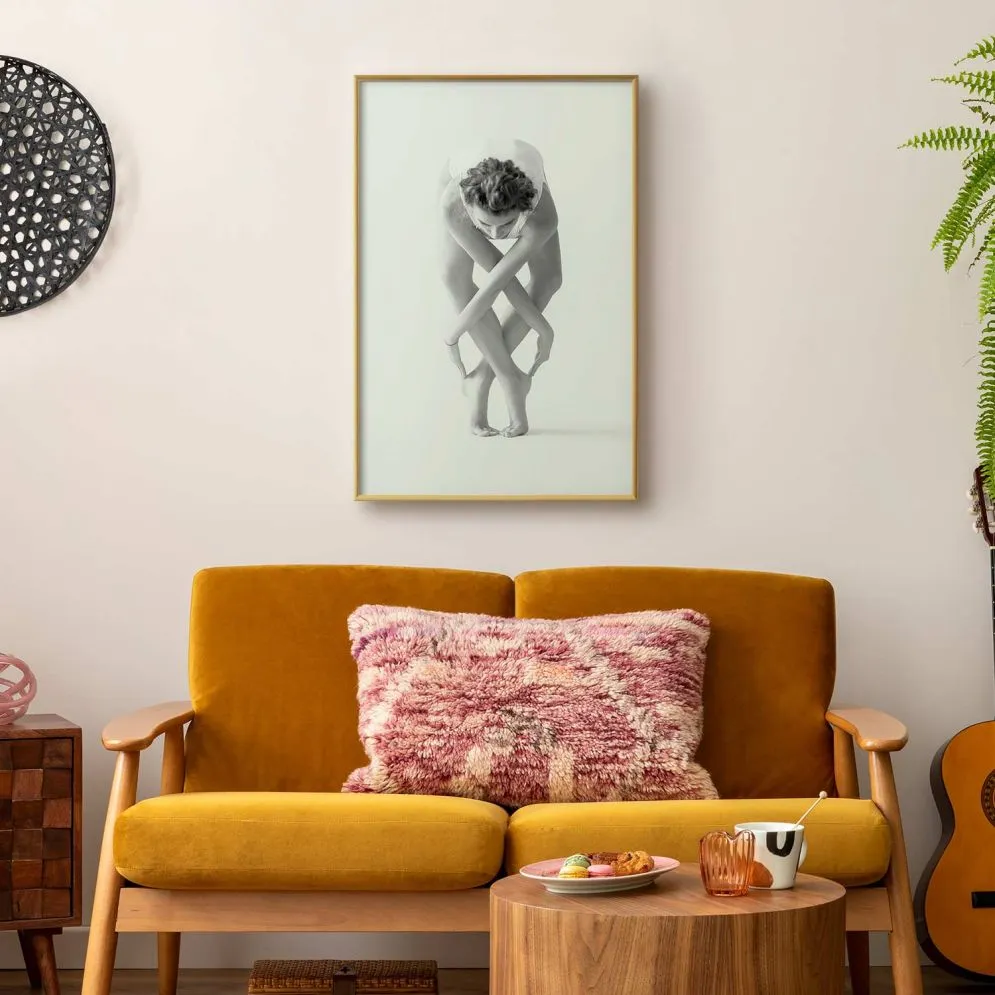 Plakat Balet 21x30 cm z ramą złotą bez marginesu | MIRAT.