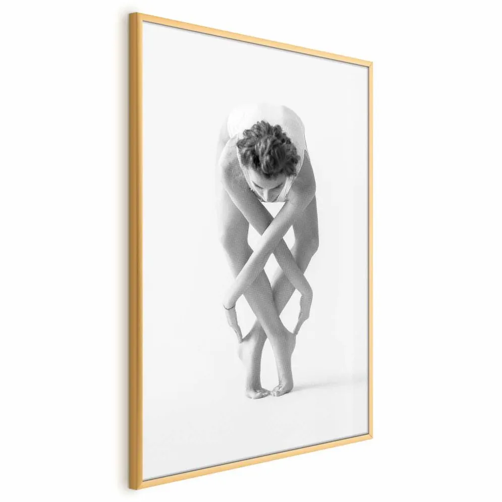 Plakat Balet 21x30 cm z ramą złotą bez marginesu | MIRAT.