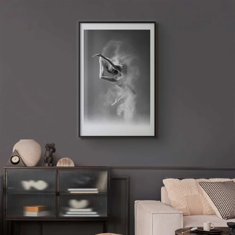 Plakat Baletnica 60x90 cm z ramą czarną z marginesem | MIRAT.