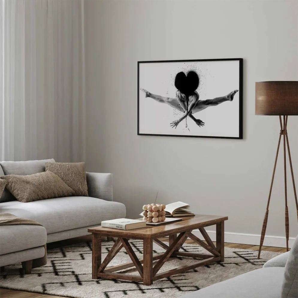 Plakat Skok 90x60 cm z ramą czarną bez marginesu | MIRAT.