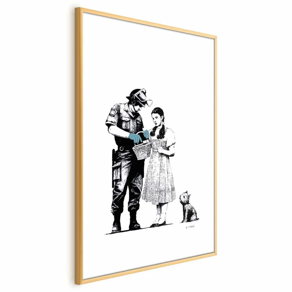 Plakat Dorotka 60x90 cm z ramą złotą z marginesem | MIRAT.