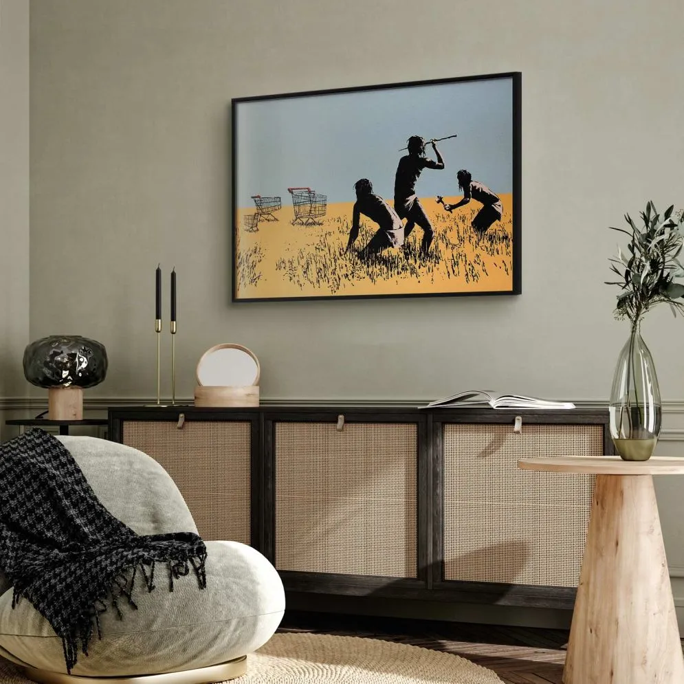 Plakat Łowcy promocji 42x29,7 cm z ramą czarną bez marginesu | MIRAT.