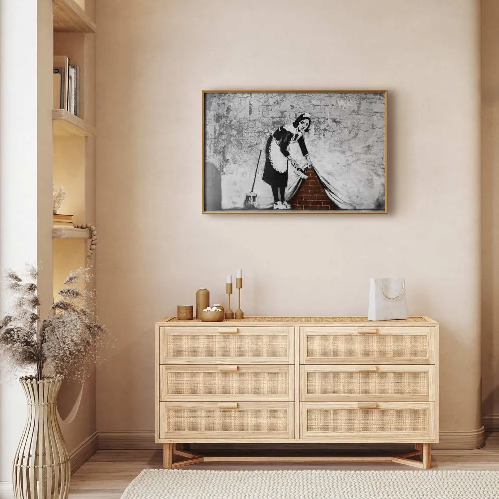 Plakat Pokojówka 30x21 cm z ramą złotą bez marginesu | MIRAT.