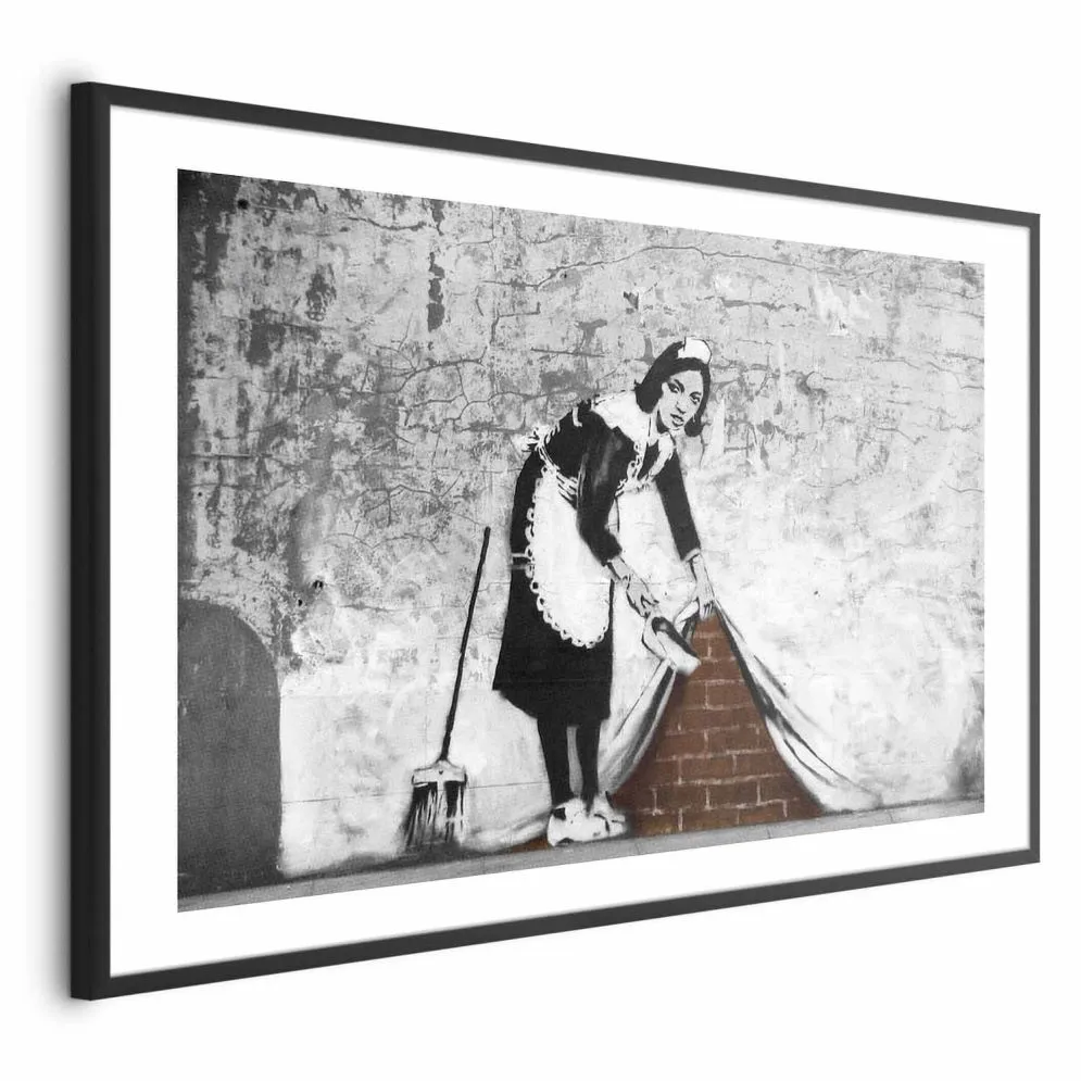 Plakat Pokojówka 30x21 cm z ramą czarną z marginesem | MIRAT.