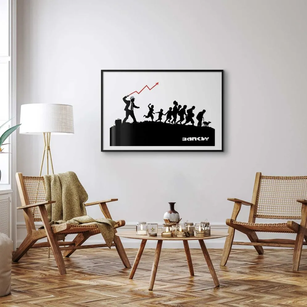 Plakat Wyścig 30x21 cm z ramą czarną z marginesem | MIRAT.