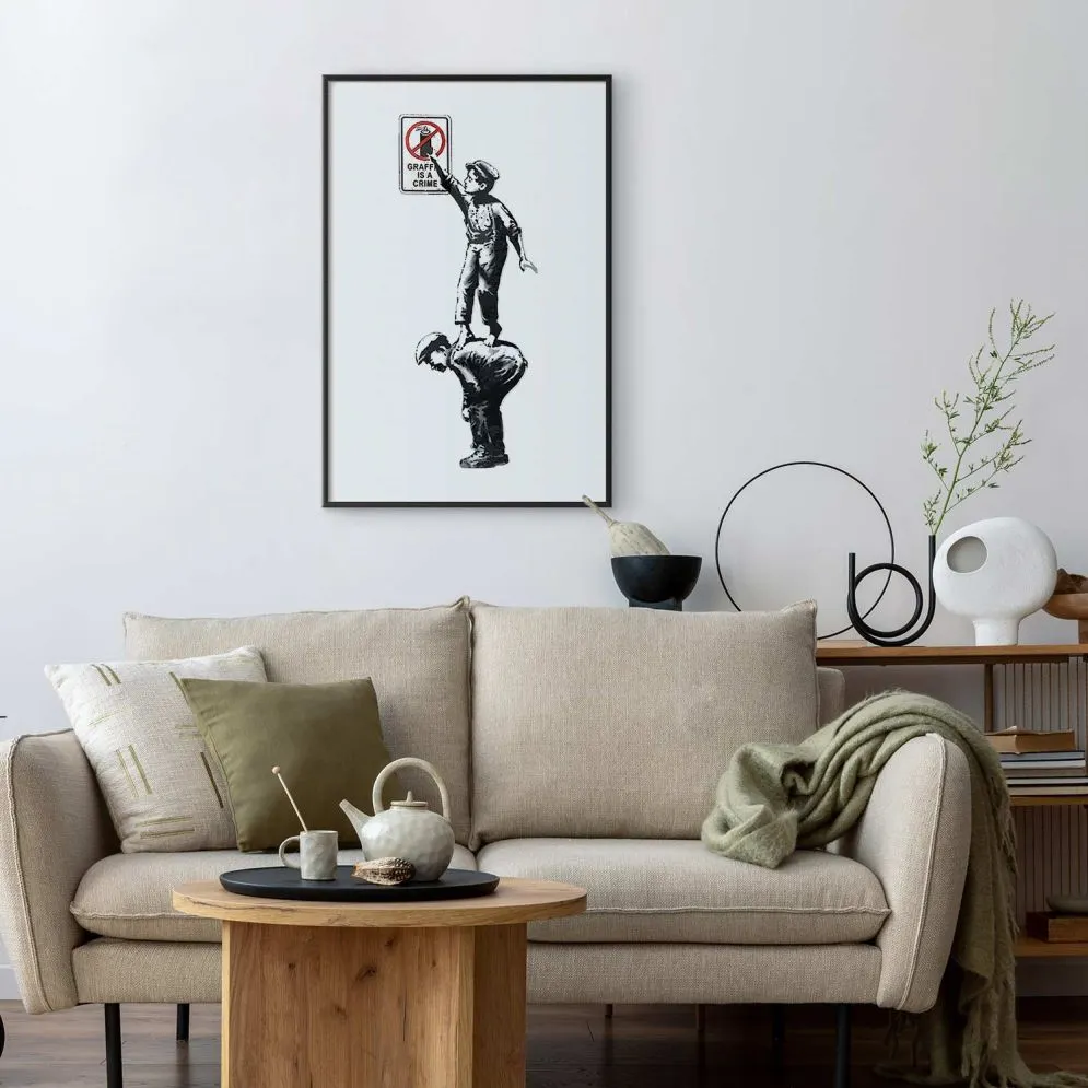 Plakat Graffiti 40x60 cm z ramą czarną z marginesem | MIRAT.