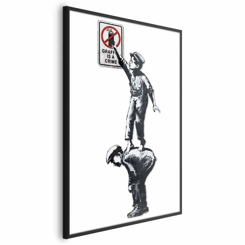 Plakat Graffiti 29,7x42 cm z ramą czarną bez marginesu | MIRAT.