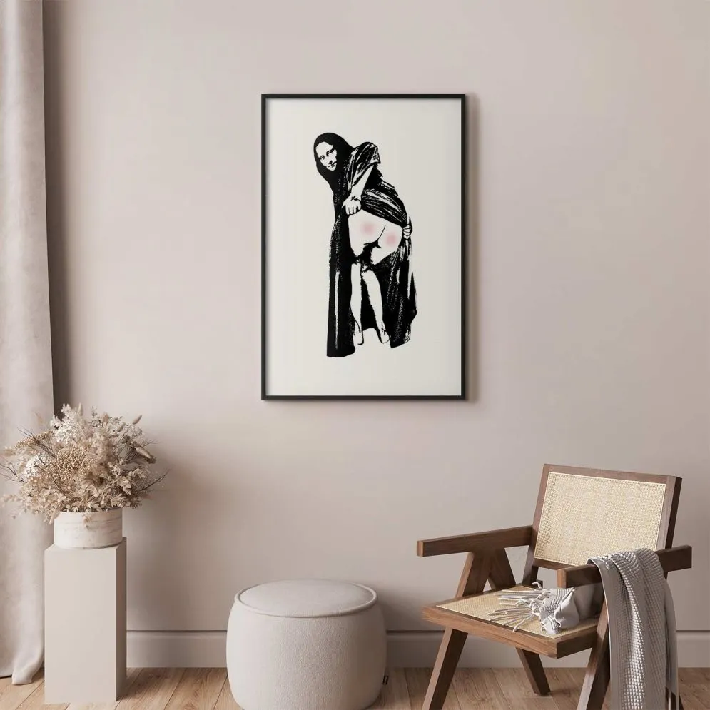Plakat Bolesne siedzenie 40x60 cm z ramą czarną z marginesem | MIRAT.