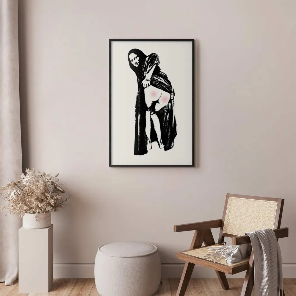 Plakat Bolesne siedzenie 40x60 cm z ramą czarną bez marginesu | MIRAT.