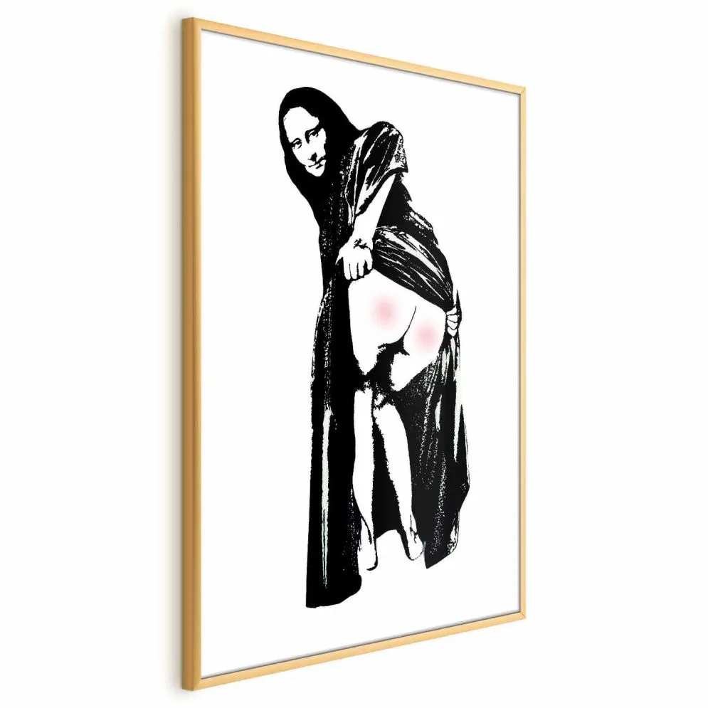 Plakat Bolesne siedzenie 29,7x42 cm z ramą złotą bez marginesu | MIRAT.
