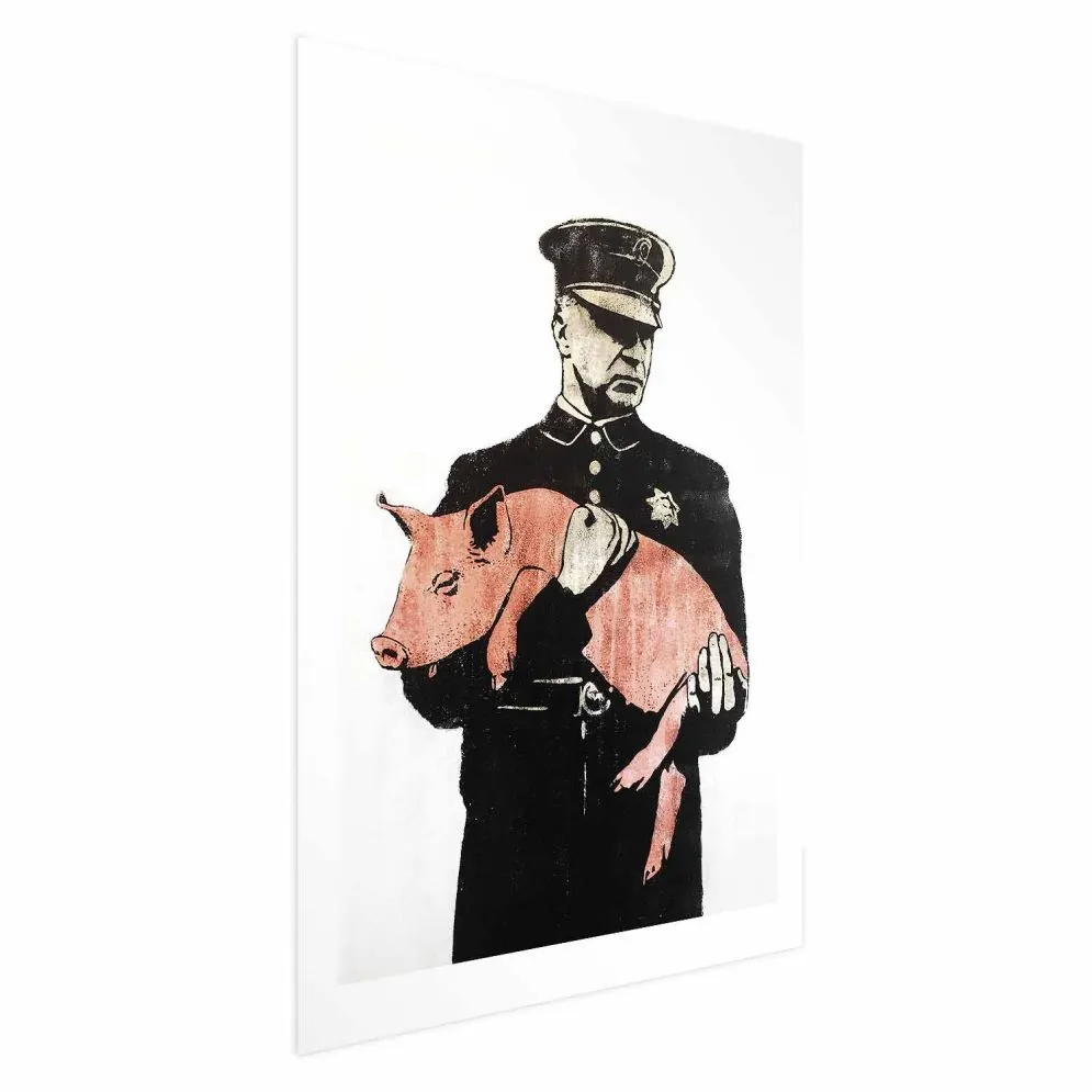 Plakat Policyjna świnia 29,7x42 cm bez ramy z marginesem | MIRAT.