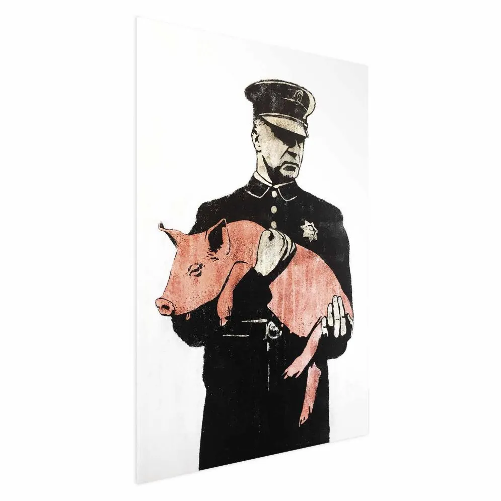 Plakat Policyjna świnia 29,7x42 cm bez ramy bez marginesu | MIRAT.