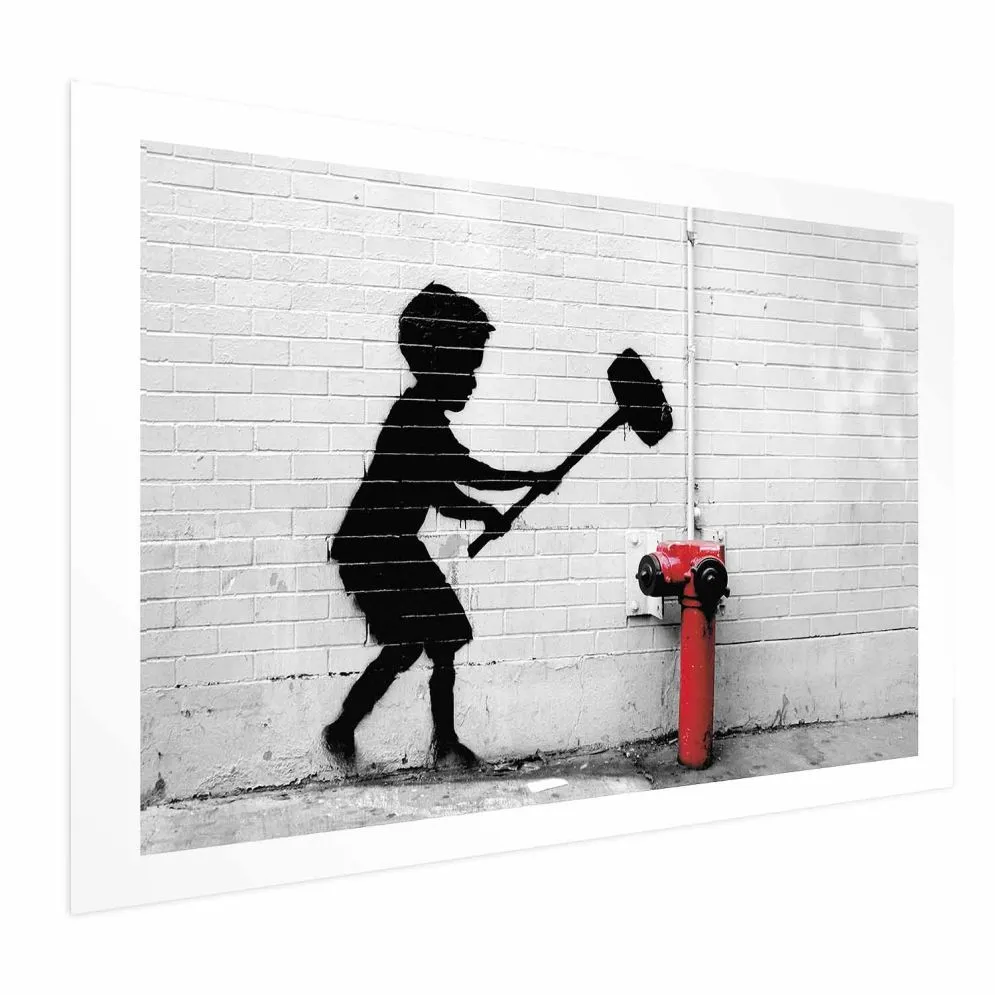 Plakat Zniszczyć hydrant 30x21 cm bez ramy z marginesem | MIRAT.