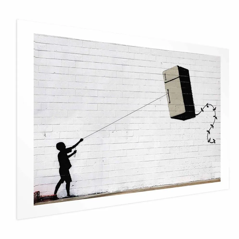 Plakat Latająca lodówka 30x21 cm bez ramy z marginesem | MIRAT.