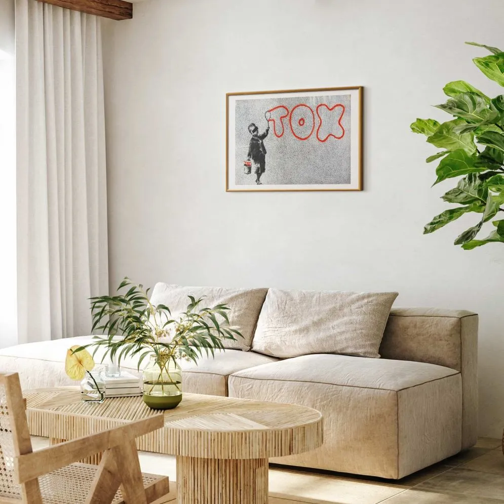 Plakat Toksyczny 42x29,7 cm z ramą złotą z marginesem | MIRAT.