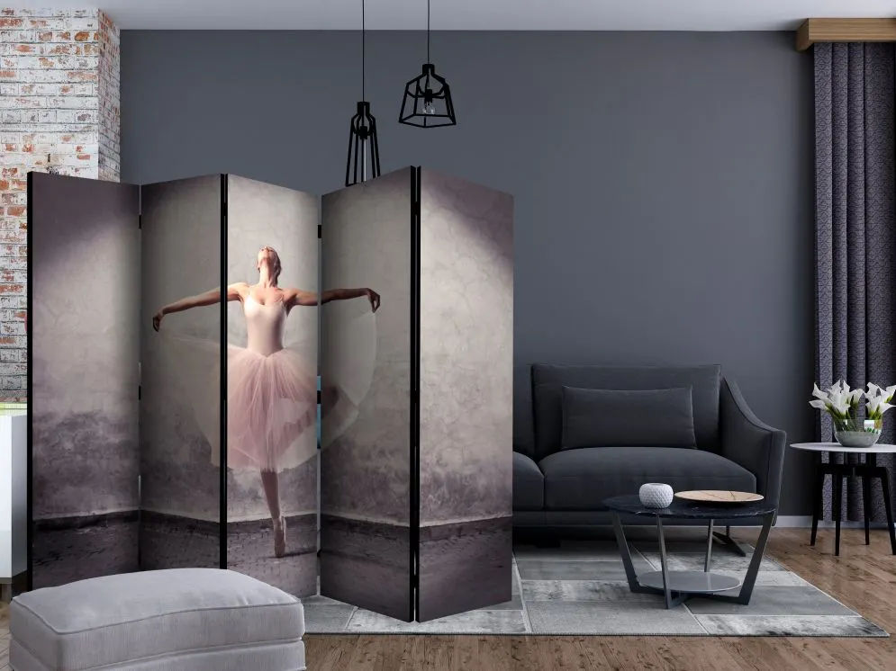 Parawan akustyczny Ludzie 225x172 cm 5-częściowy szary | MIRAT.