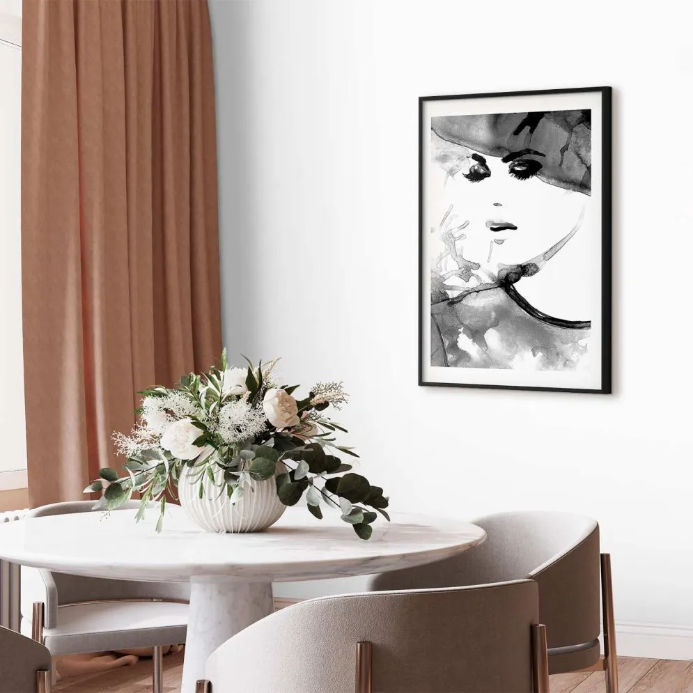 Plakat Zakochana elegancja 29,7x42 cm z ramą czarną z marginesem | MIRAT.