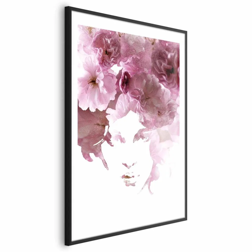 Plakat Kwieciste spojrzenie 29,7x42 cm z ramą czarną z marginesem | MIRAT.