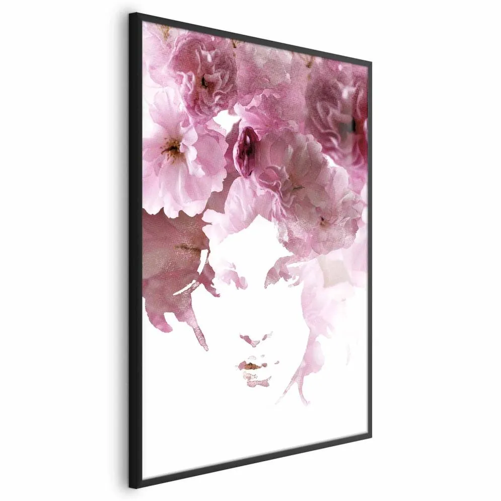 Plakat Kwieciste spojrzenie 21x30 cm z ramą czarną bez marginesu | MIRAT.