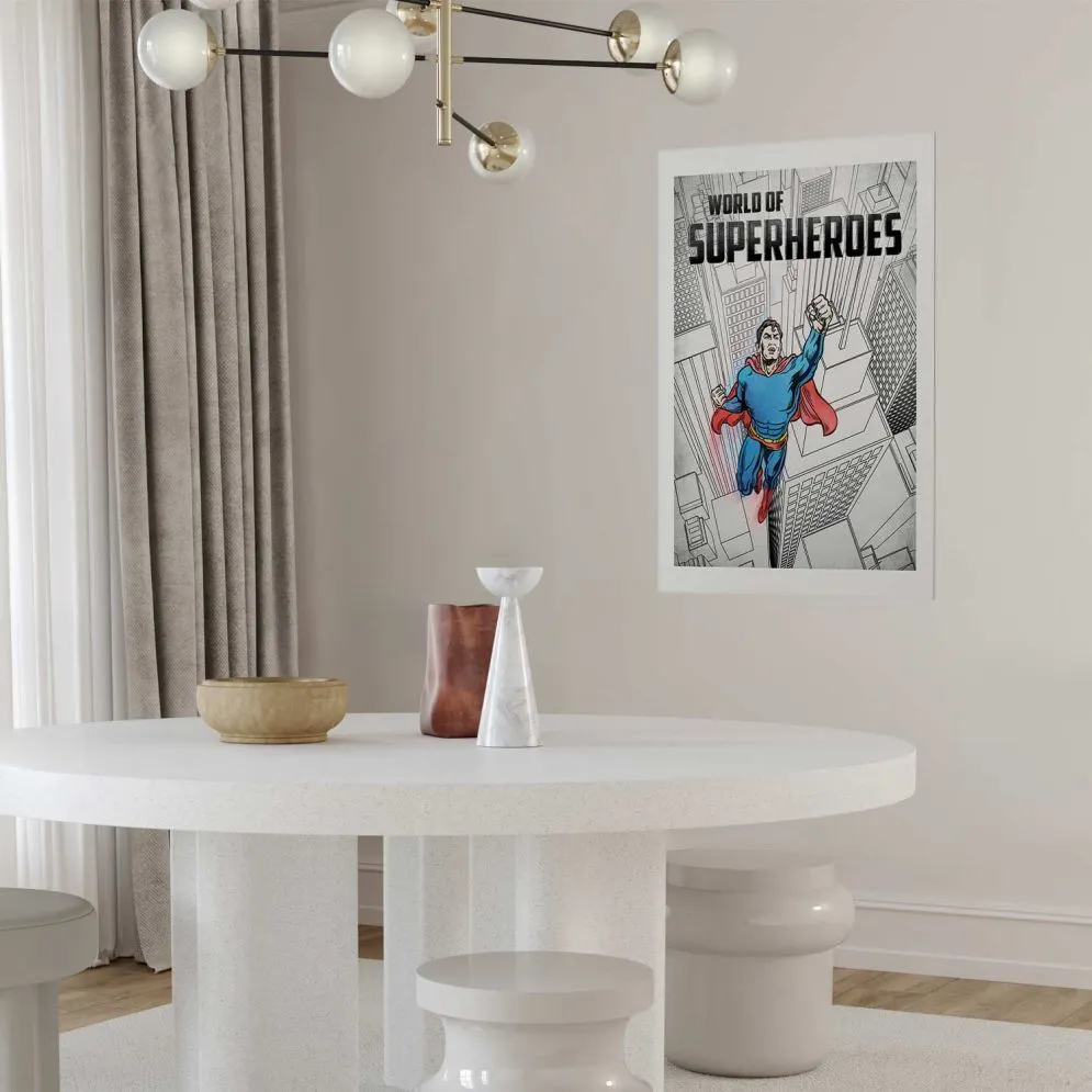 Plakat Superheroes 21x30 cm bez ramy z marginesem | MIRAT.