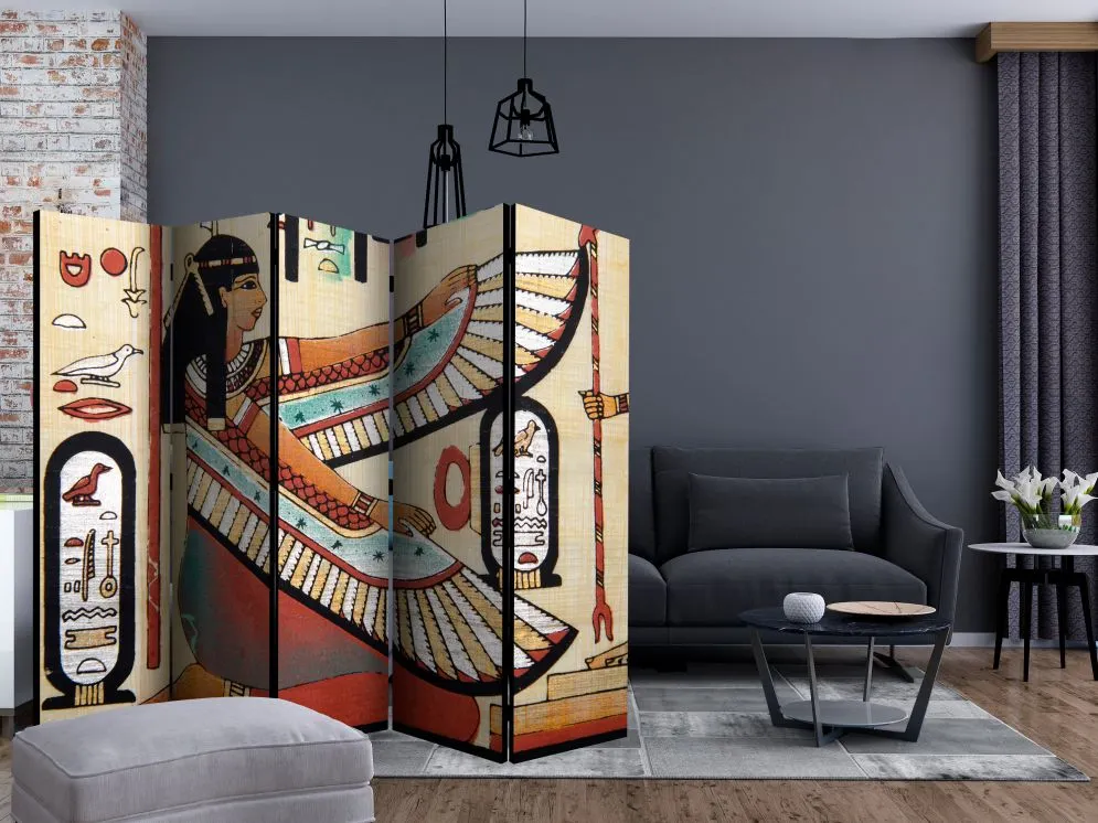 Parawan akustyczny Ludzie 225x172 cm 5-częściowy beżowy | MIRAT.