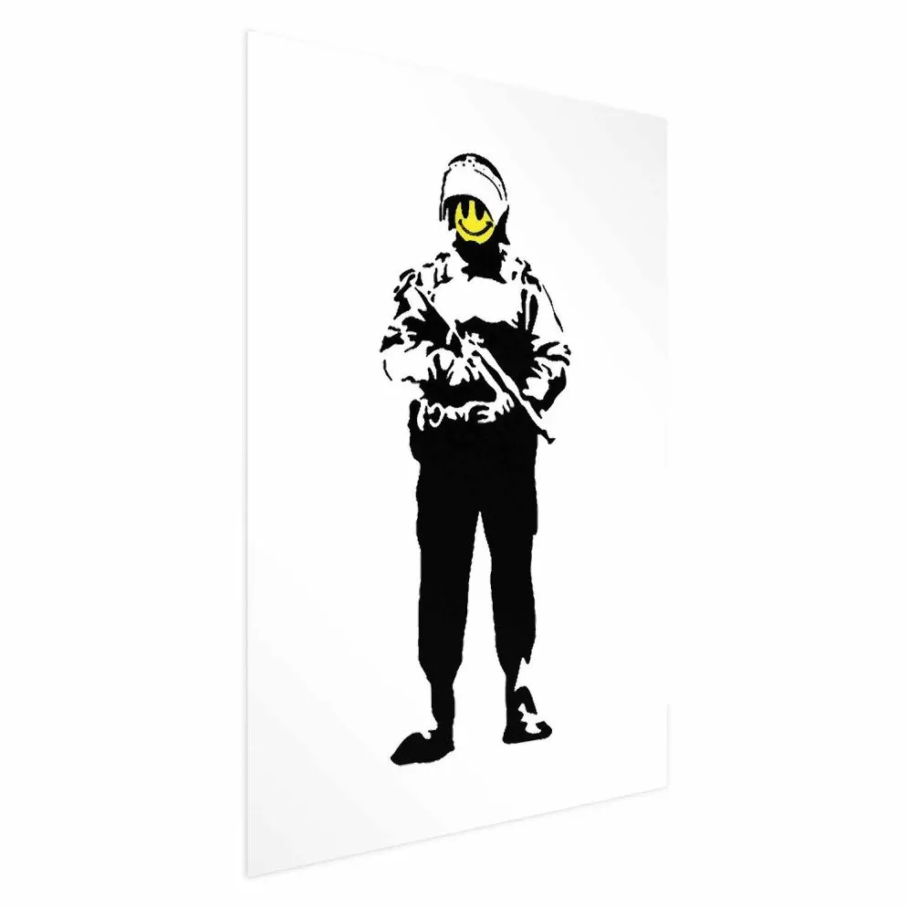Plakat Uśmiechnięty policjant 29,7x42 cm bez ramy bez marginesu | MIRAT.