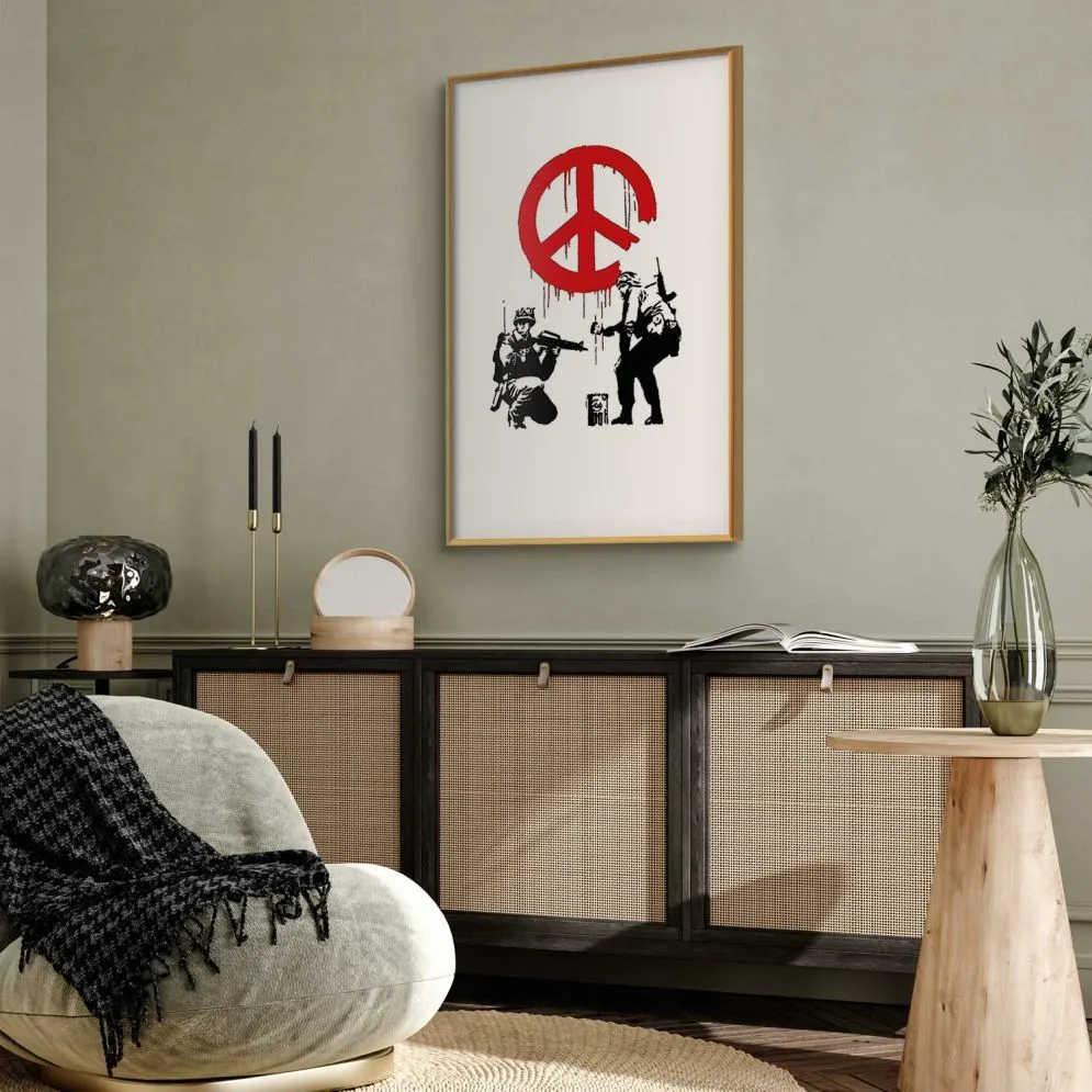 Plakat Soldiers 29,7x42 cm z ramą złotą z marginesem | MIRAT.