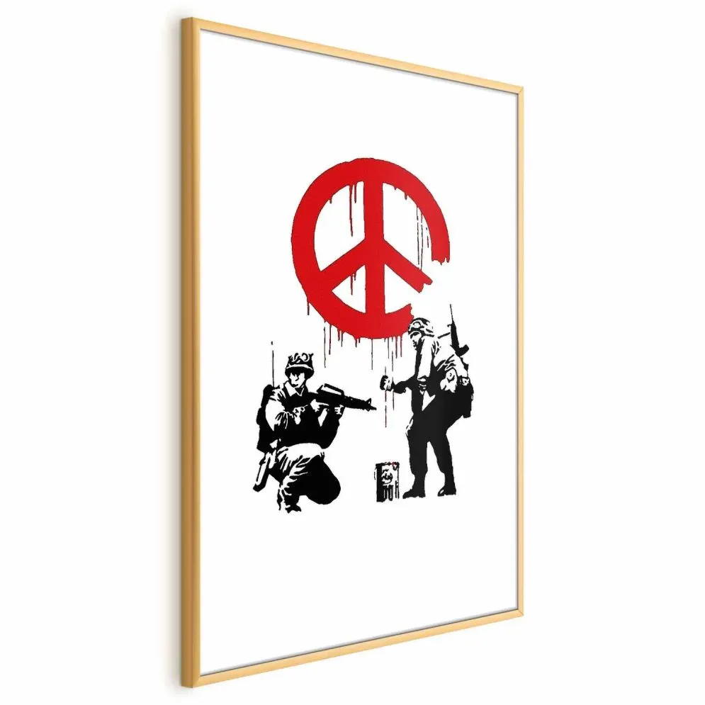 Plakat Soldiers 29,7x42 cm z ramą złotą z marginesem | MIRAT.