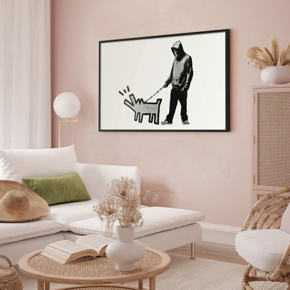 Plakat Dog Art 30x21 cm z ramą czarną bez marginesu | MIRAT.