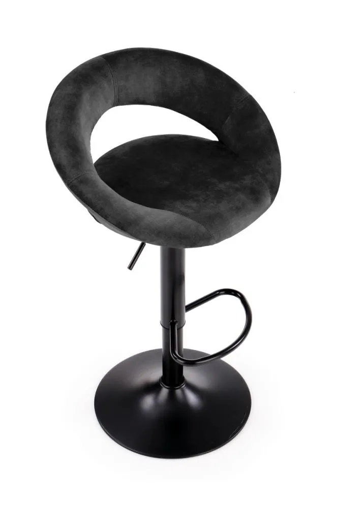 Hoker H-102 VELVET czarny tapicerowany aksamitem w stylu loft | MIRAT. w stylu LOFT kolekcja