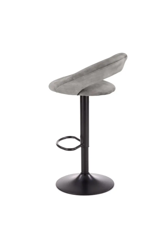 Hoker H-102 szary tapicerowany aksamitem w stylu loft | MIRAT. styl LOFT