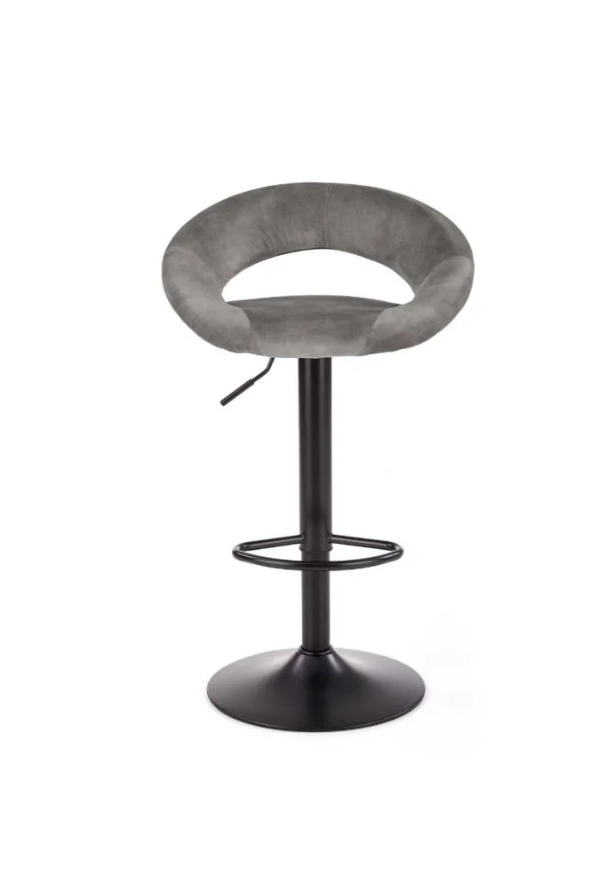 Hoker H-102 szary tapicerowany aksamitem w stylu loft | MIRAT. styl LOFT