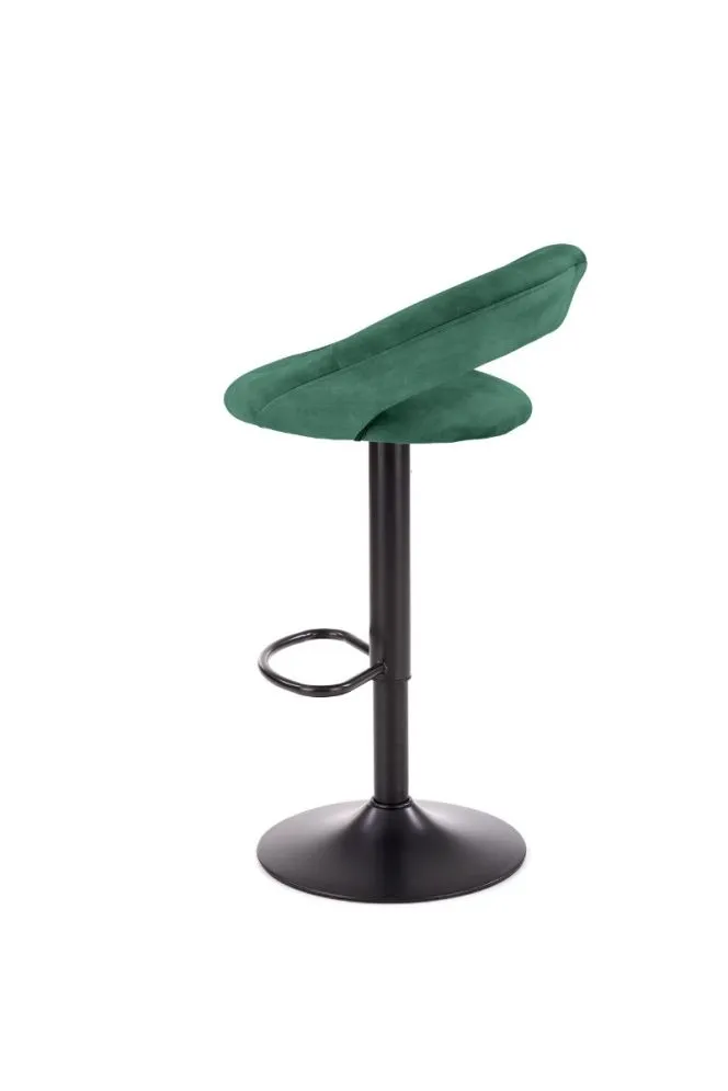 Hoker H-102 ciemnozielony tapicerowany aksamitem w stylu loft | MIRAT. styl LOFT