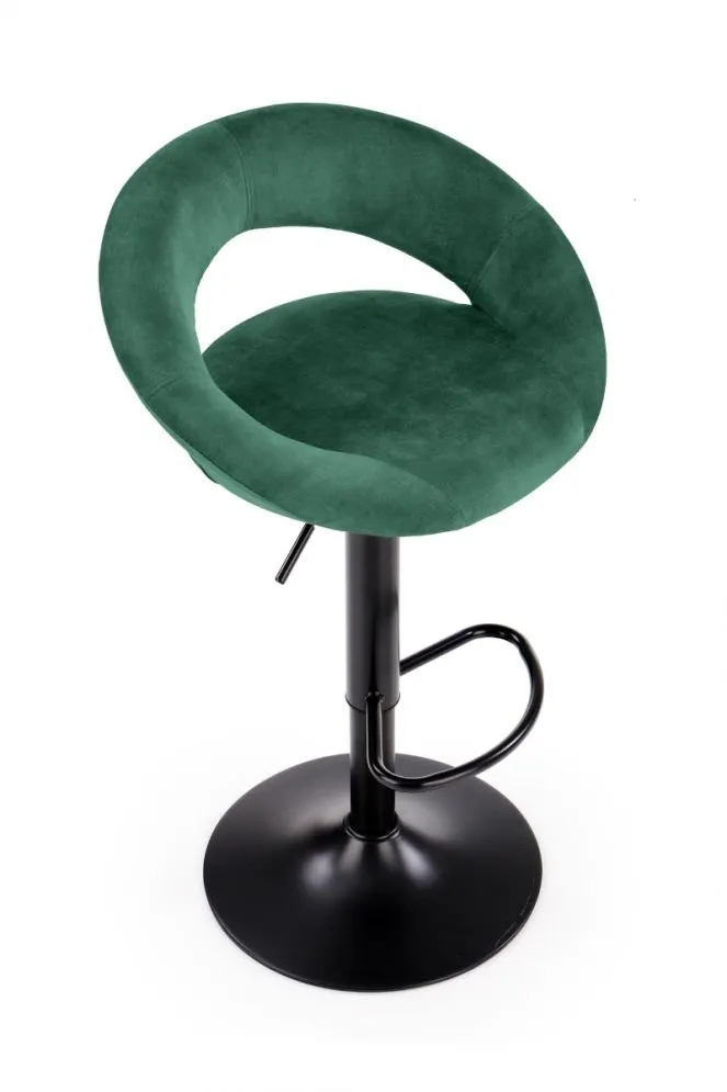 Hoker H-102 ciemnozielony tapicerowany aksamitem w stylu loft | MIRAT. styl LOFT
