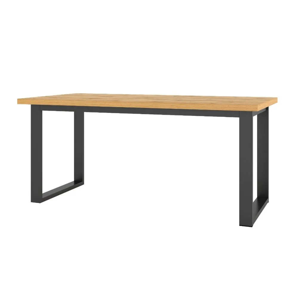 Stół rozkładany HALLE 170(220)x90 dąb wotan/czarny do jadalni I sklep meblowy MIRAT. styl LOFT