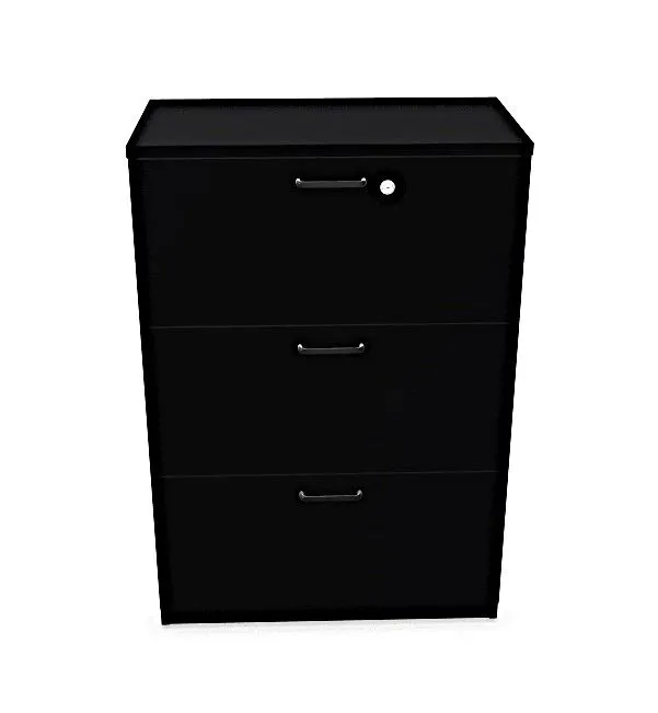 Komoda biurowa EASY SPACE CABINET 3D 80cm czarna zamykana I sklep meblowy MIRAT.