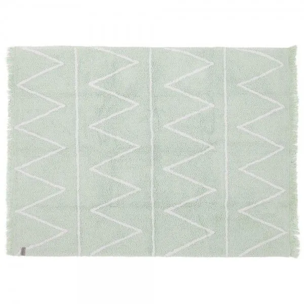 Dywan dziecięcy HIPPY MINT 120x160 zielony bawełniany we wzory | MIRAT.