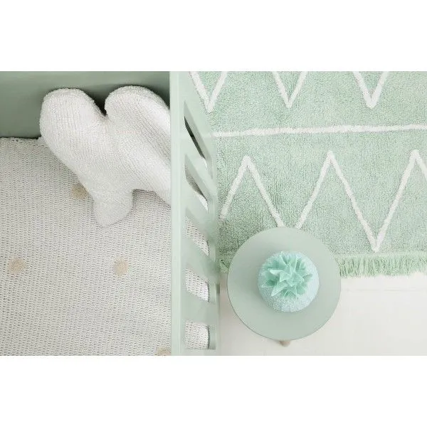 Dywan dziecięcy HIPPY MINT 120x160 zielony bawełniany we wzory | MIRAT.
