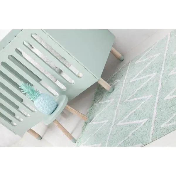 Dywan dziecięcy HIPPY MINT 120x160 zielony bawełniany we wzory | MIRAT.