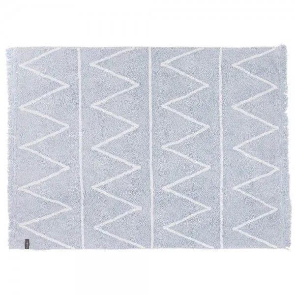 Dywan dziecięcy HIPPY SOFT BLUE 120x160 niebieski w geometryczne wzory | MIRAT.