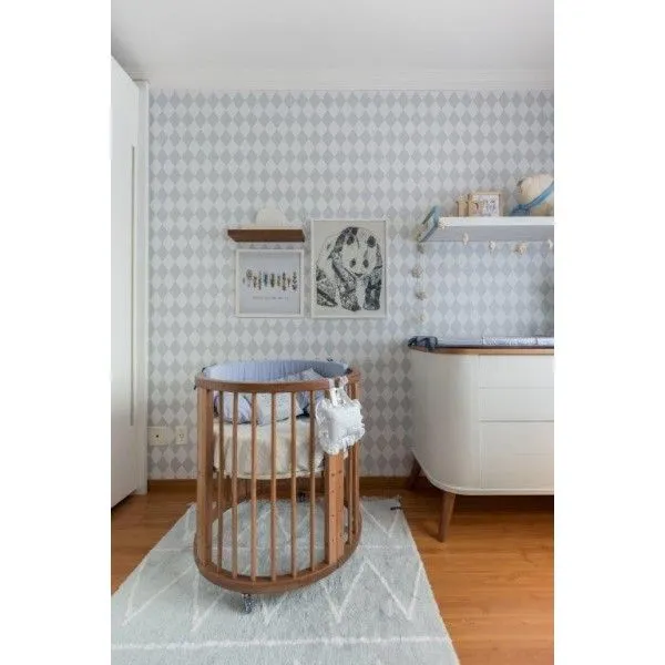 Dywan dziecięcy HIPPY SOFT BLUE 120x160 niebieski w geometryczne wzory | MIRAT.