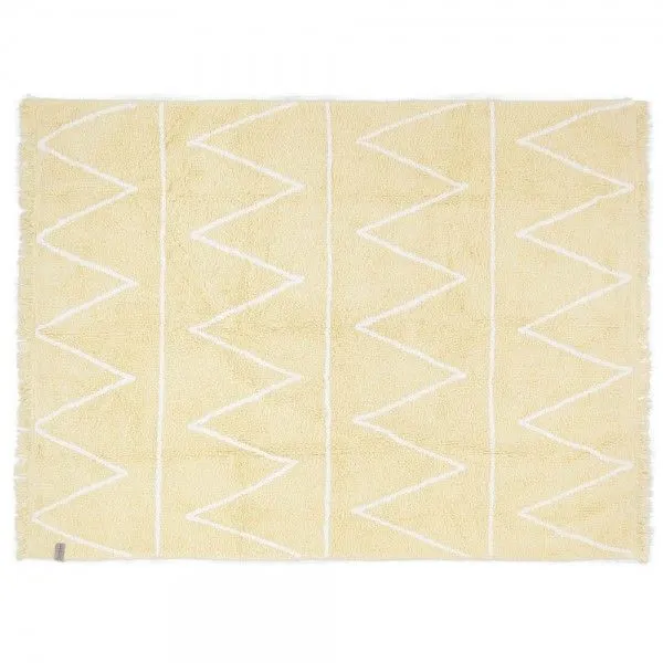 Dywan dziecięcy HIPPY YELLOW 120x160 żółty bawełniany | MIRAT.