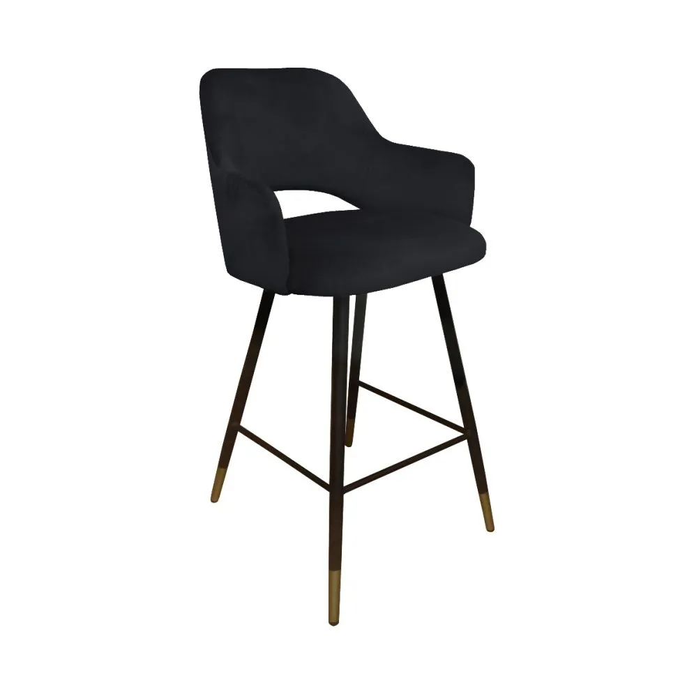 Hoker NAPO VELVET GOLD czarny w stylu loft | MIRAT. w stylu GLAMOUR kolekcja